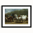 Realism Art Print - Paris Horse Market Scene, Dynamic Historical Painting