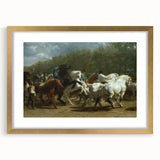 Realism Art Print - Paris Horse Market Scene, Dynamic Historical Painting