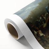 Realism Art Print - Paris Horse Market Scene, Dynamic Historical Painting