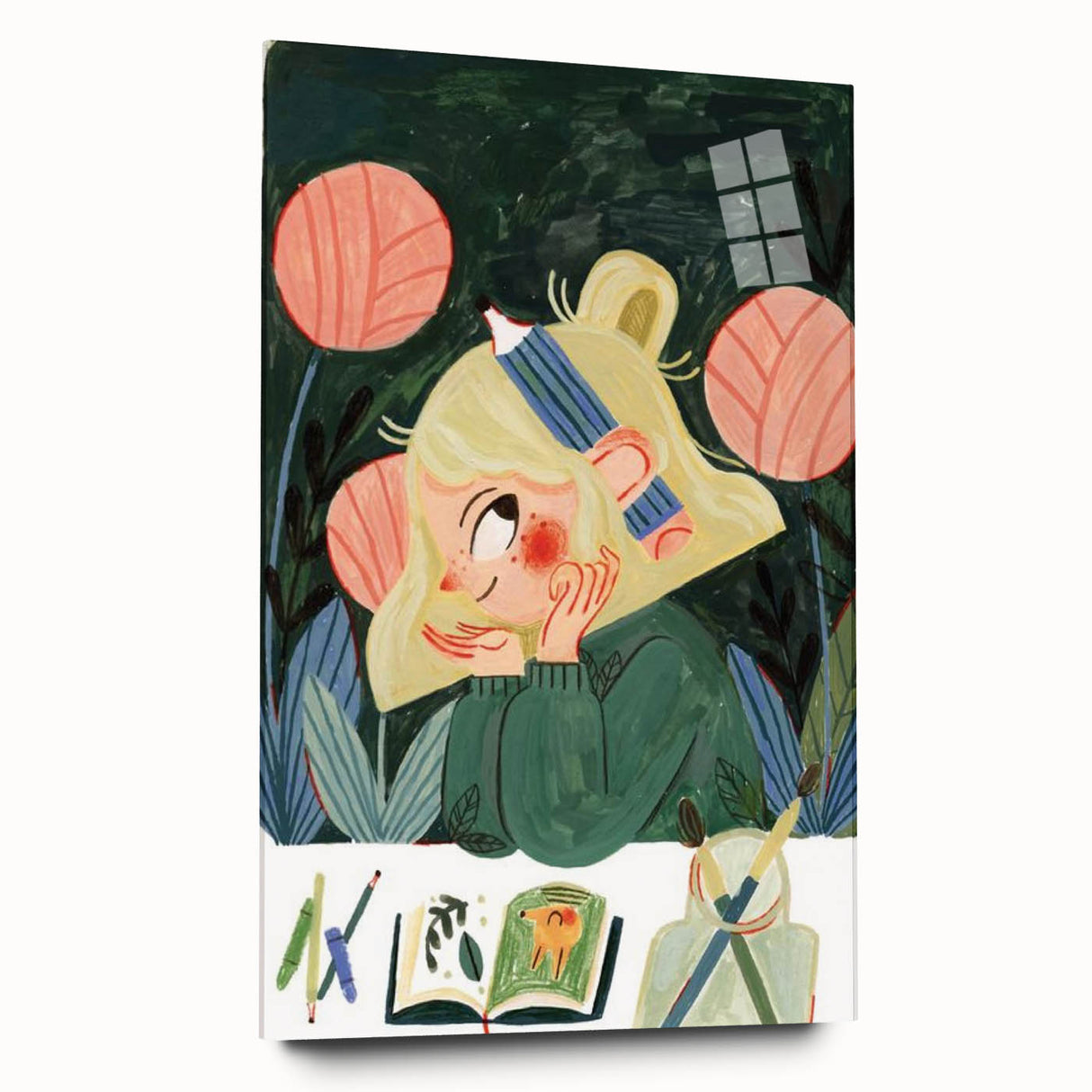 Creative Art Girl Girls Room Wall Art – Kids Room Art Print