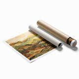 Extra large rolled canvas print featuring a detailed floral design in warm autumn tones.