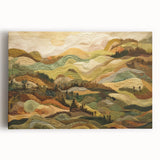 Black and white abstract depiction of autumn trees on large stretched canvas, suitable for kitchen wall art.