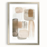 Modern Dining Room Wall Art - Neutral Abstract Canvas Print
