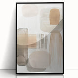 Modern Dining Room Wall Art - Neutral Abstract Canvas Print