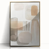 Modern Dining Room Wall Art - Neutral Abstract Canvas Print