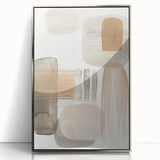 Modern Dining Room Wall Art - Neutral Abstract Canvas Print