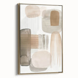 Modern Dining Room Wall Art - Neutral Abstract Canvas Print
