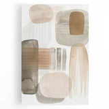 Modern Dining Room Wall Art - Neutral Abstract Canvas Print