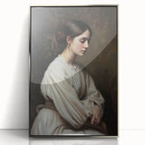 Abstract figurative art framed in silver acrylic, showcasing vibrant colors and dynamic shapes, ideal for modern home decor or art enthusiasts.