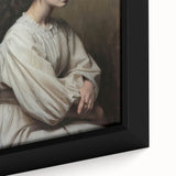 Close-up of an abstract figurative framed canvas artwork showcasing vibrant colors and intricate textures, perfect for modern home decor and artistic expression.