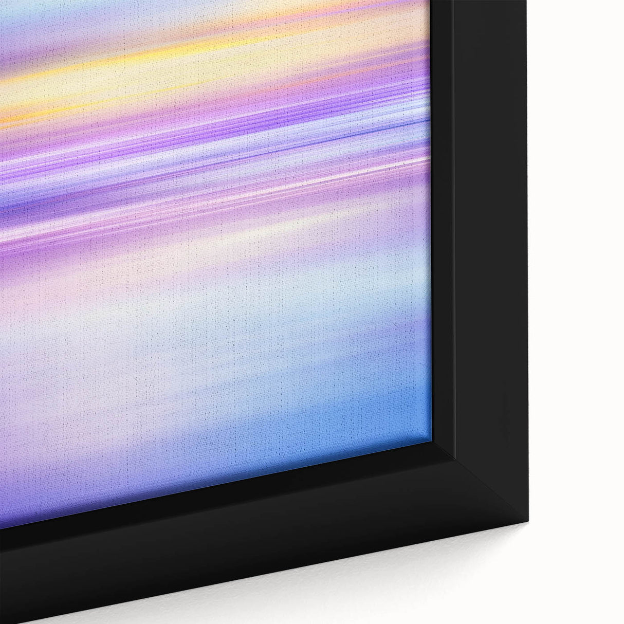 Abstract landscape framed canvas artwork showcasing vibrant colors and dynamic shapes, designed to enhance modern home decor with a contemporary aesthetic.