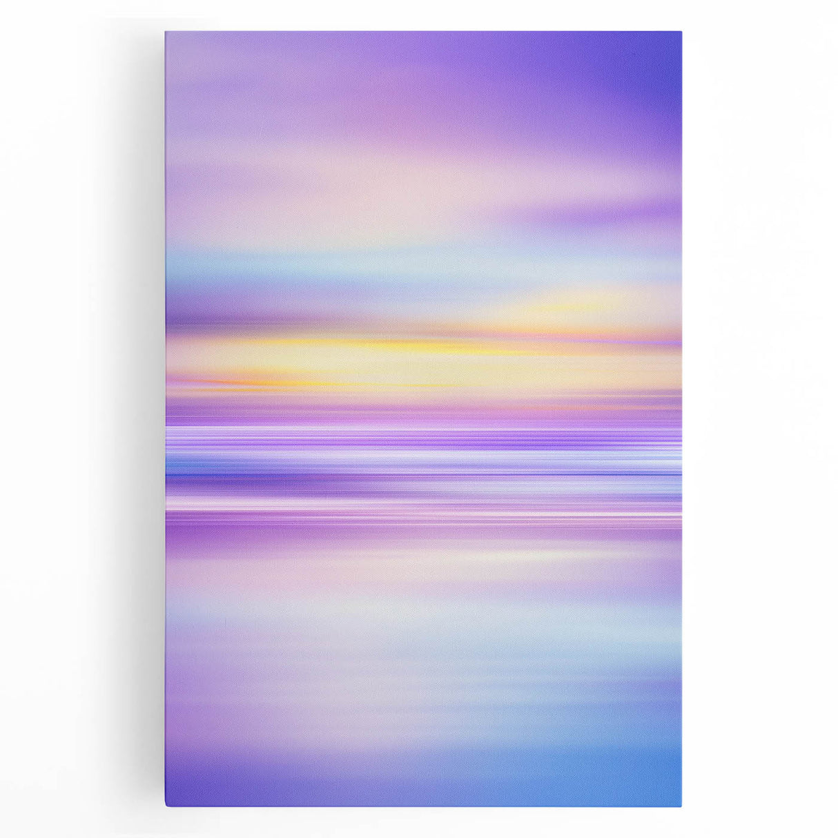 Vibrant abstract landscape stretched canvas art featuring bold colors and geometric shapes, perfect for modern home decor and enhancing interior spaces.