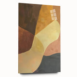 Abstract minimalist wall art displayed in a side view, showcasing vibrant colors and geometric shapes, designed to enhance modern interiors. Ideal for contemporary decor.