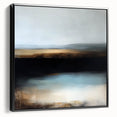 Large Abstract Wall Art – Earthy Horizon in Brown and Blue Tones