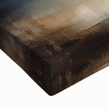 Large Abstract Wall Art – Earthy Horizon in Brown and Blue Tones