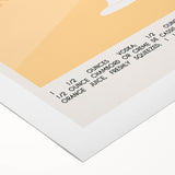 Art deco poster featuring a stylized cocktail glass, in bold black and gold tones on rolled canvas.