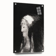Haunting Monochrome Portrait Art - Mysterious Ethereal Woman Decor