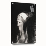 Haunting Monochrome Portrait Art - Mysterious Ethereal Woman Decor