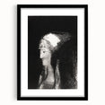Haunting Monochrome Portrait Art - Mysterious Ethereal Woman Decor