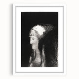 Haunting Monochrome Portrait Art - Mysterious Ethereal Woman Decor