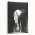 Haunting Monochrome Portrait Art - Mysterious Ethereal Woman Decor