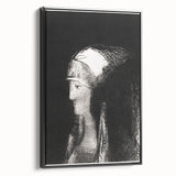 Haunting Monochrome Portrait Art - Mysterious Ethereal Woman Decor
