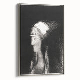 Haunting Monochrome Portrait Art - Mysterious Ethereal Woman Decor