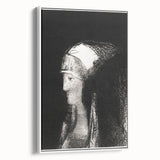 Haunting Monochrome Portrait Art - Mysterious Ethereal Woman Decor