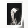 Haunting Monochrome Portrait Art - Mysterious Ethereal Woman Decor