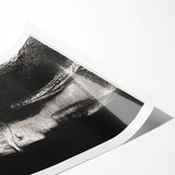 Haunting Monochrome Portrait Art - Mysterious Ethereal Woman Decor