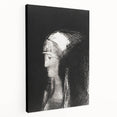 Haunting Monochrome Portrait Art - Mysterious Ethereal Woman Decor