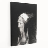 Haunting Monochrome Portrait Art - Mysterious Ethereal Woman Decor