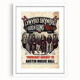 Lynyrd Skynyrd God & Guns Tour Poster – Retro Rock Wall Art