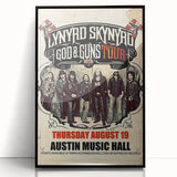 Lynyrd Skynyrd God & Guns Tour Poster – Retro Rock Wall Art