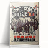 Lynyrd Skynyrd God & Guns Tour Poster – Retro Rock Wall Art