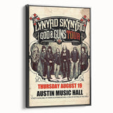Lynyrd Skynyrd God & Guns Tour Poster – Retro Rock Wall Art
