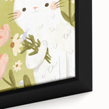 Floral Cat Girls Room Wall Art – Nursery & Kids Room Art Print