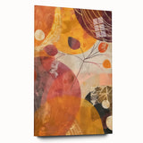 Large abstract wall art depicting fall colors on acrylic glass, suitable for dining room ambiance.