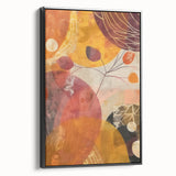 Black and white vintage poster art of a fall landscape on framed canvas, suitable for bedroom decor.