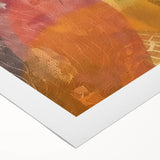 Art deco poster featuring a stylized autumn landscape on rolled canvas, suitable for dining room wall art.