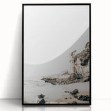 Large abstract wall art featuring vibrant orange and yellow tones on black acrylic framed print.