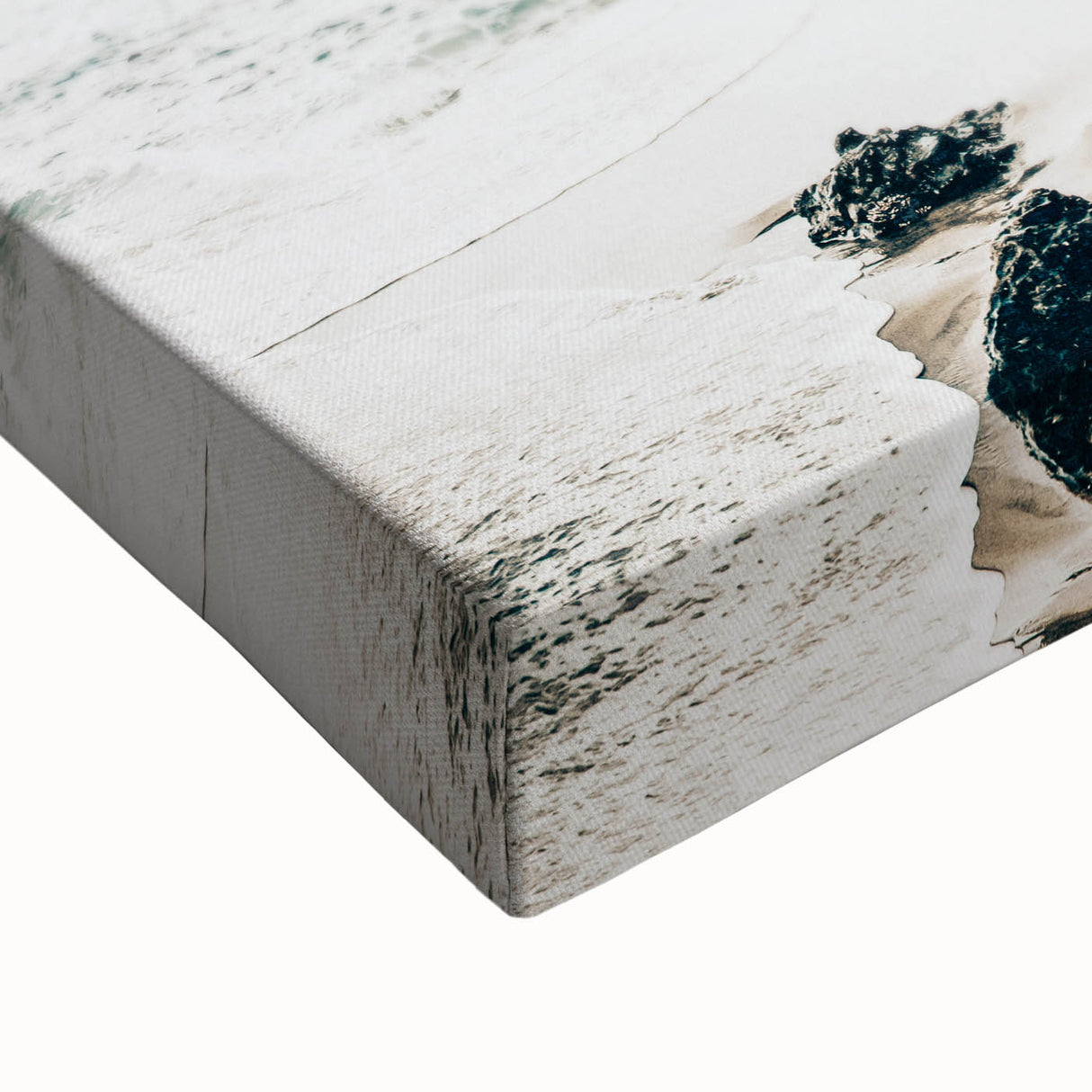 Black and white landscape art painting on stretched canvas featuring a serene summer scene, ideal for bedroom wall decor.