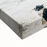 Black and white landscape art painting on stretched canvas featuring a serene summer scene, ideal for bedroom wall decor.