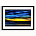 Electric Sunset Wall Art – Abstract Blue and Yellow Motion Print