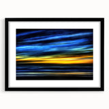 Electric Sunset Wall Art – Abstract Blue and Yellow Motion Print