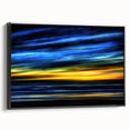 Electric Sunset Wall Art – Abstract Blue and Yellow Motion Print