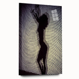 Patterned Rhythm – Emotive Silhouette Wall Art with Optical Vibes