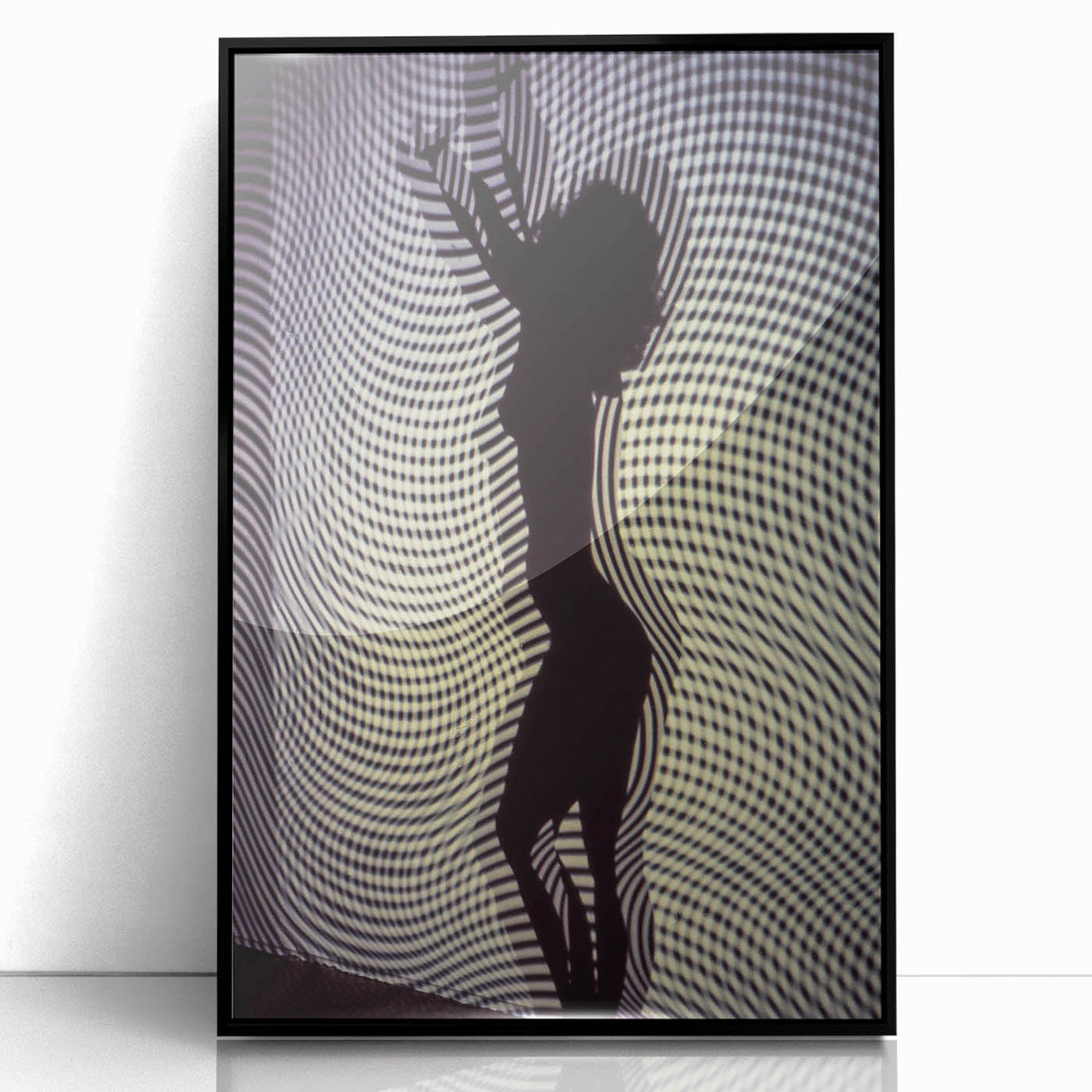 Patterned Rhythm – Emotive Silhouette Wall Art with Optical Vibes