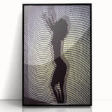Patterned Rhythm – Emotive Silhouette Wall Art with Optical Vibes