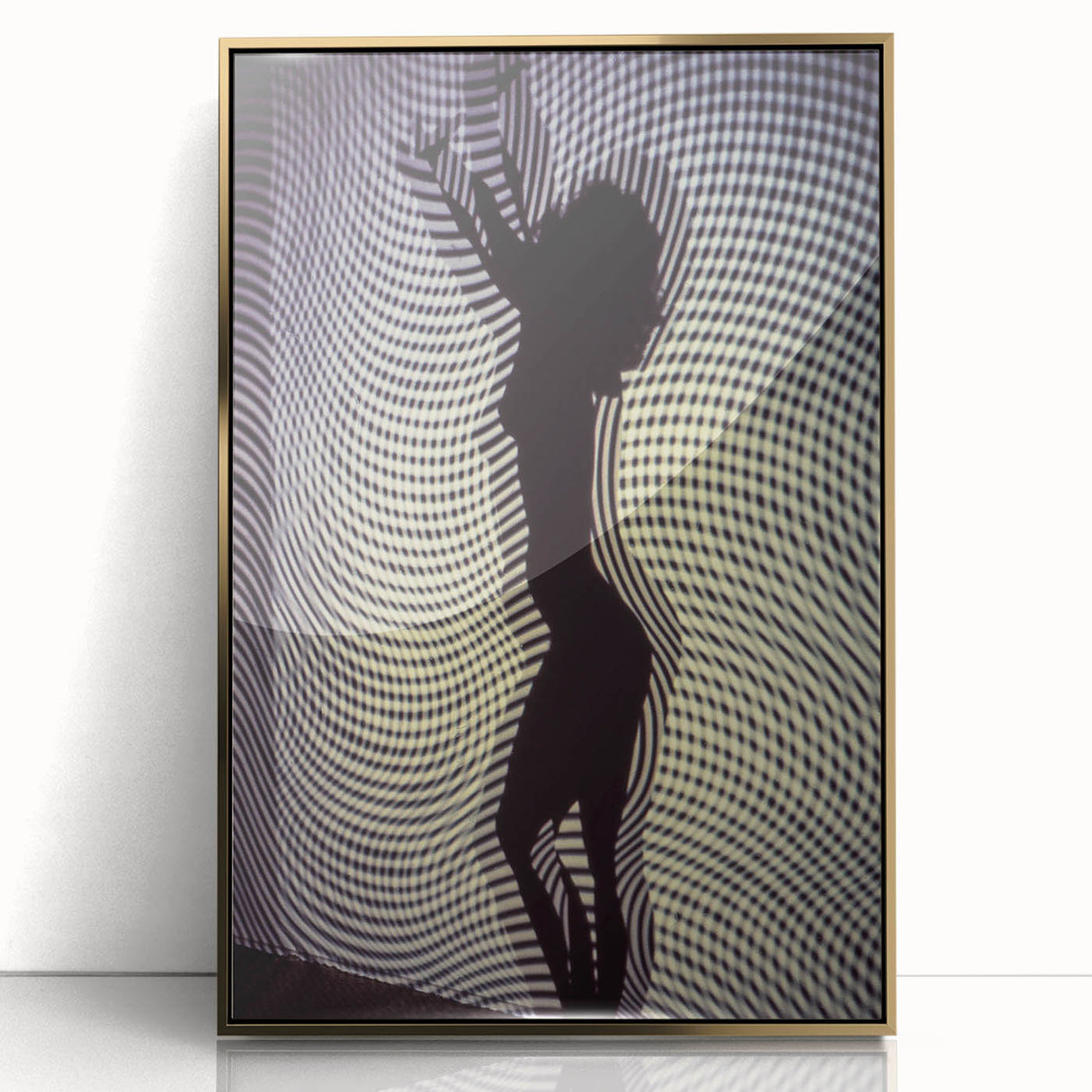 Patterned Rhythm – Emotive Silhouette Wall Art with Optical Vibes
